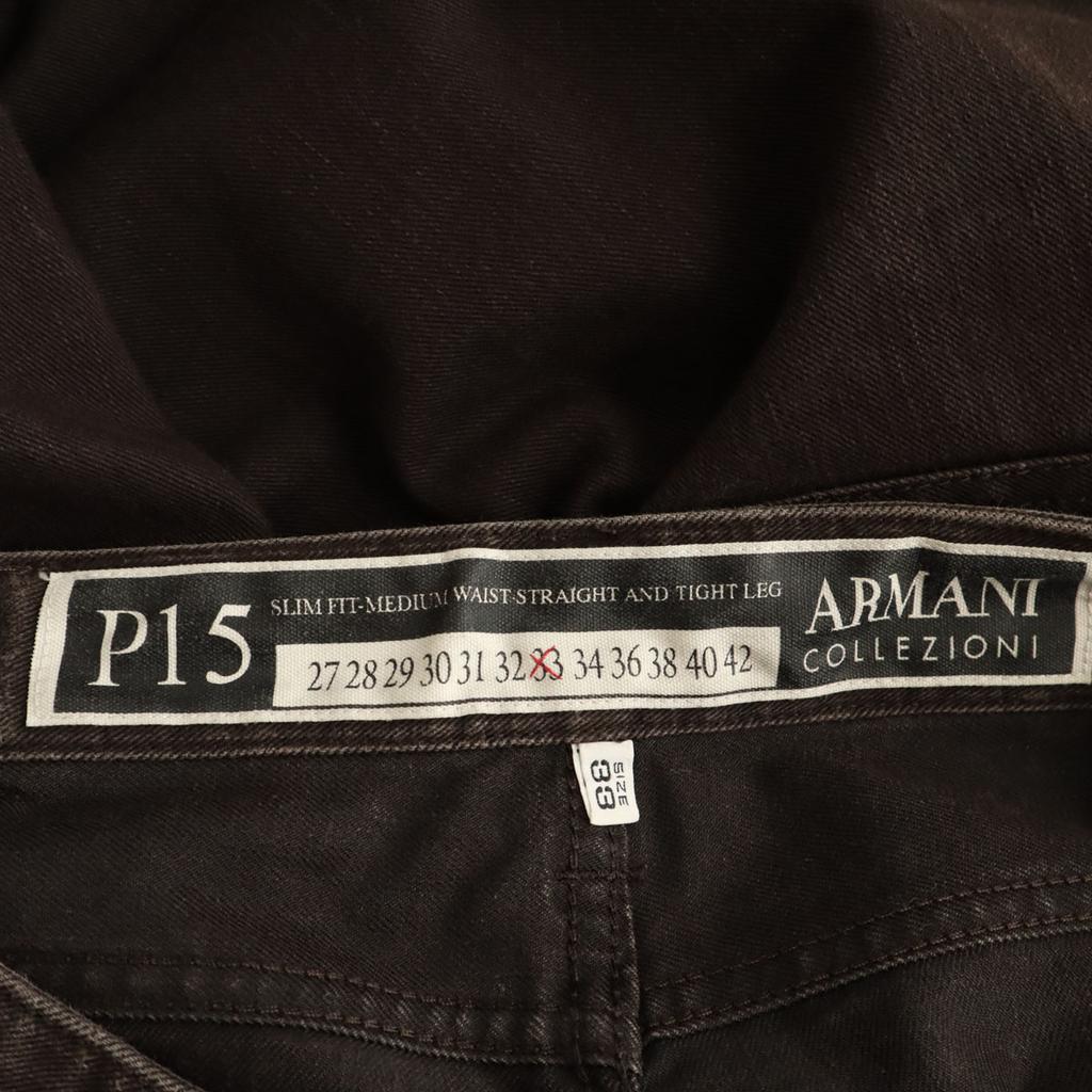 Armani Collezioni P15 schmale gerade Hose W33 Braun Herren Gebraucht