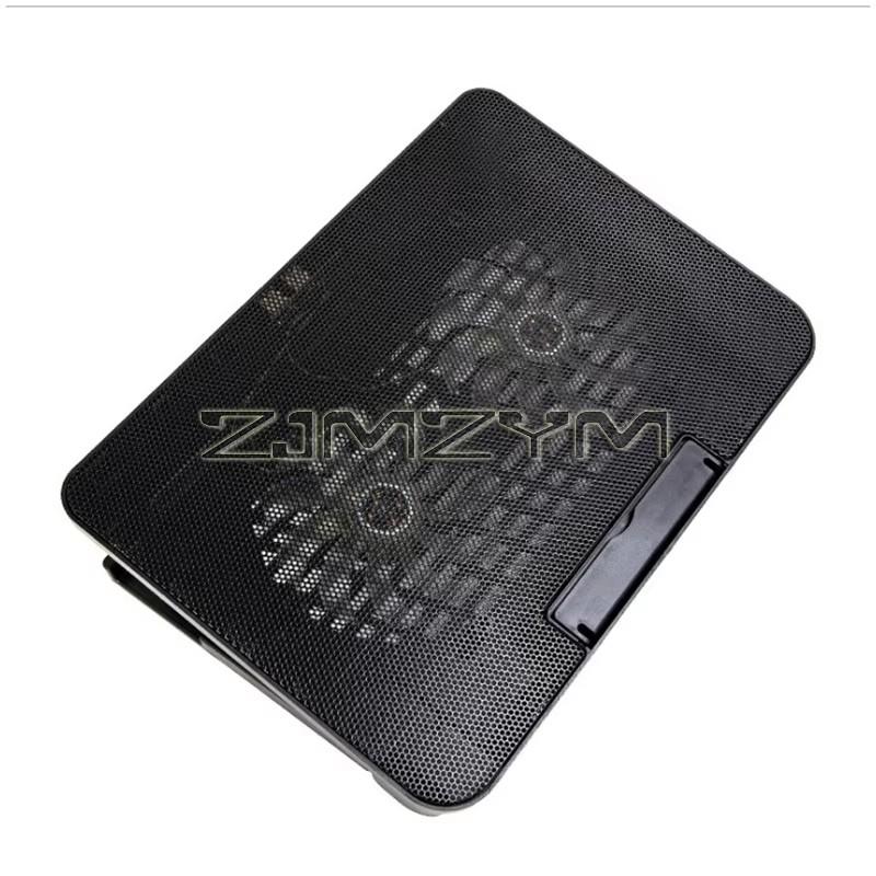 Adjustable Laptop Radiator Base Heat Sink Pad Double Fan Notebook Cooler Stand 14 Inch Laptop Heat Dissipation Base чёрный