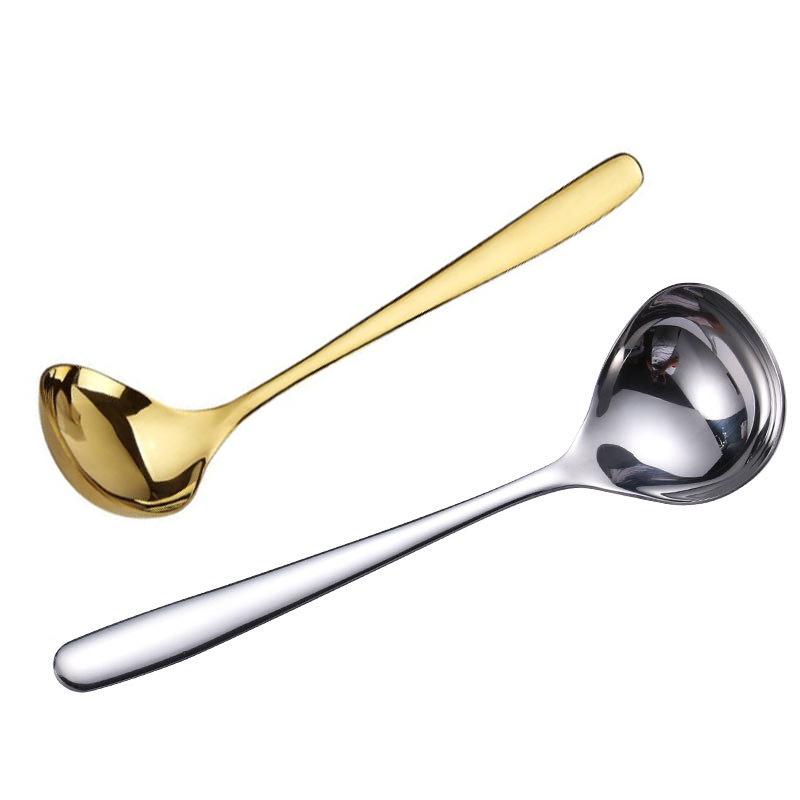 Pacote de 4 Conchas Pequenas Concha de Molho Aço Inoxidável Sus 304 Grande Concha de Servir de Aço Concha para Molho Sopa 8 Polegadas