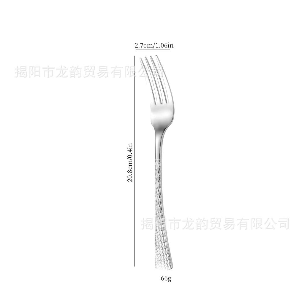 304 stainless steel western food knife, fork and spoon thick texture fishtail design high-end steak tableware set