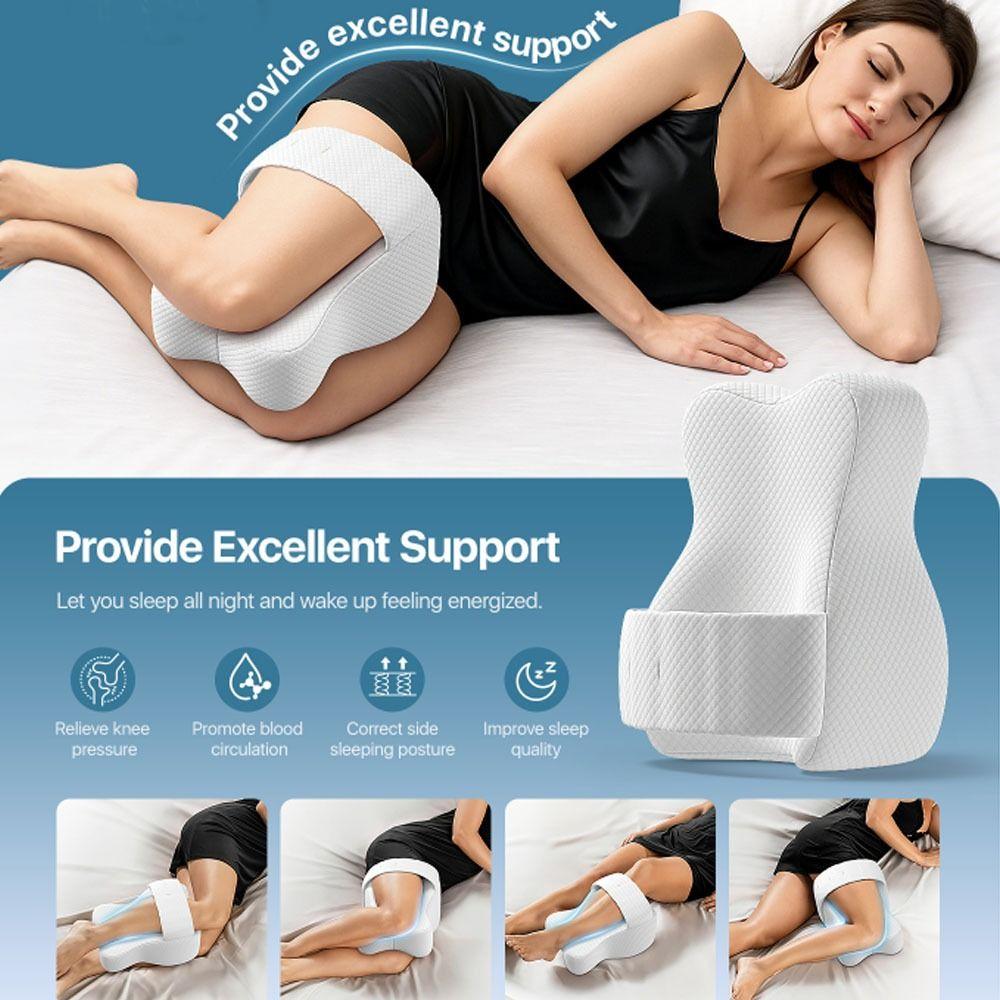 Solid Color Knee Pillow Adjustable Strap Leg Positioning Pillow  Relieves Hip and Leg Pain