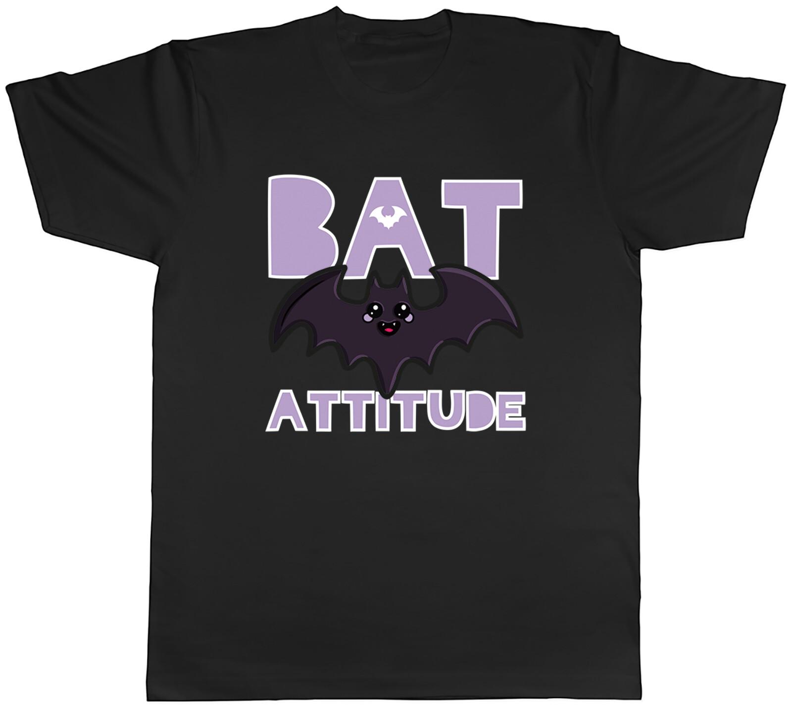 Funny Bat Attitude Mens T-Shirt Joke Bad Attitude Meme Tee Gift M