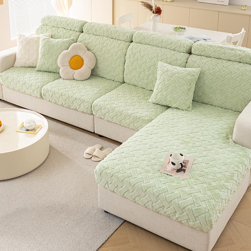 

Winter Plush Sofa Cover Simple Modern Stretchable Cushion Protector for Sofa Stool Backrest Soft Cozy Home Decor 30-40cm,60-80cm