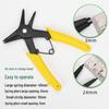 Multifunctional Snap Ring Pliers: Internal/External Circlip Tool for Disassembly and Assembly.