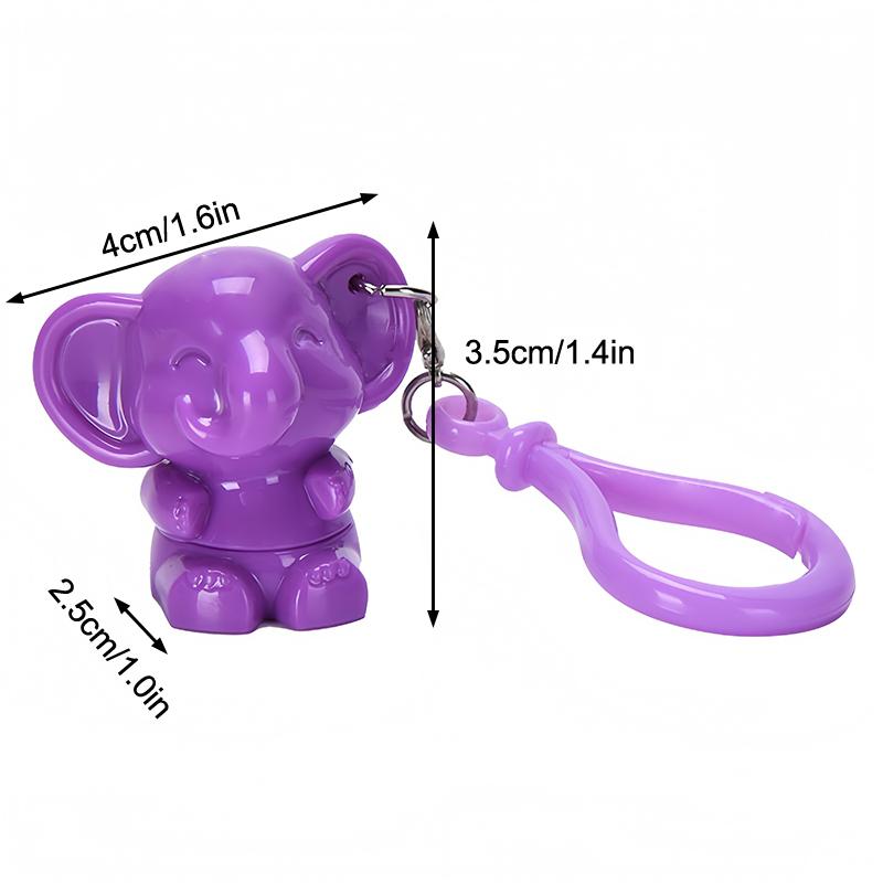 Elephant Shaped Silicone Lip Brush Keychain Pendant Fashion Makeup Brush Cute Lip Mud Halo Dye Brush Concealer Brush