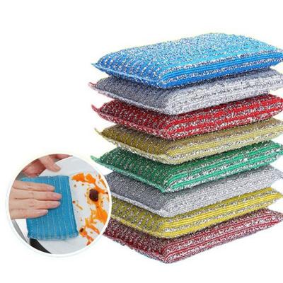 4 Adet Yıkanabilir Temizlik Süngeri Kolay Temiz Rastgele Renk Günlük Kullanım için Güçlü Dekontaminasyon Pot Temizleyici