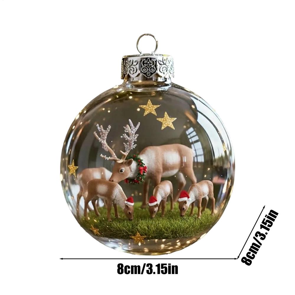 Christmas Balls Clear Seasonal Pendants Christmas Tree Decoration For Dinner School Restaurant Shopping Mall Wedding Birthday