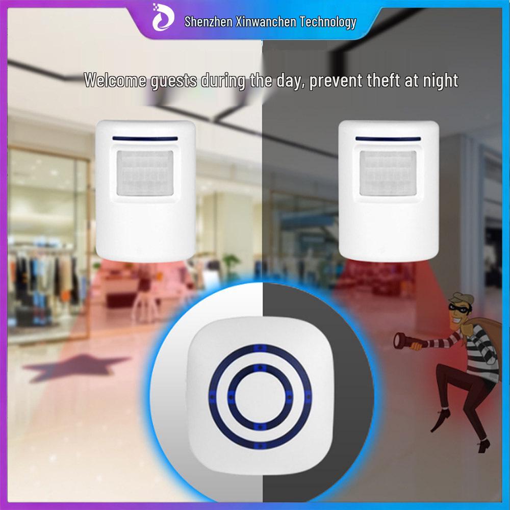Infrared Motion Sensor Doorbell Alarm with Ding Dong Alert