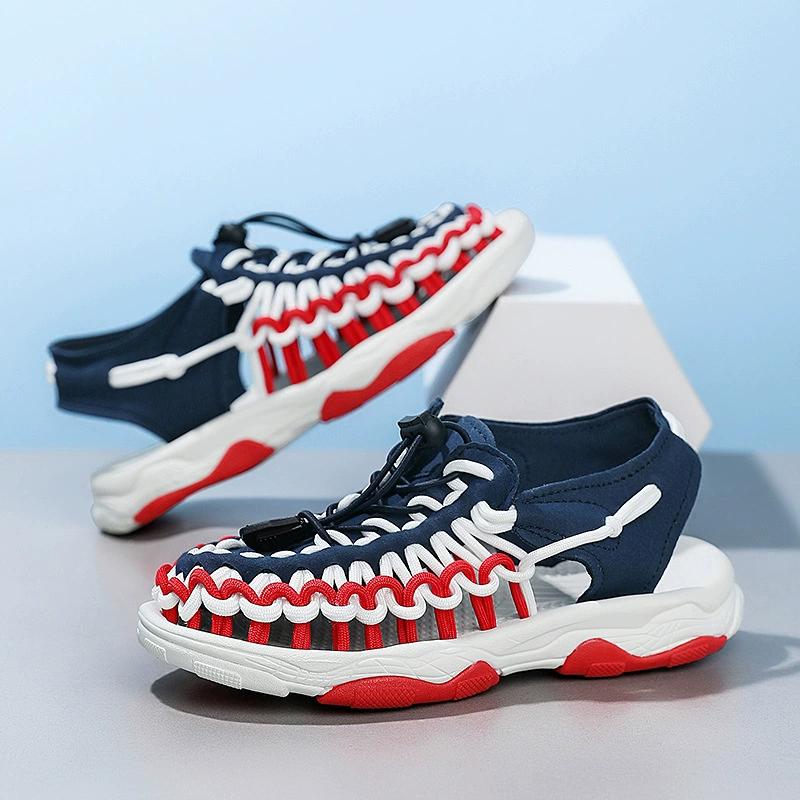 Summer Girls' Braid Baotou Children's Shoes Children's Beach Shoes Small and Medium-sized Children's Non-slip Children's Shoes Boys' Sandals