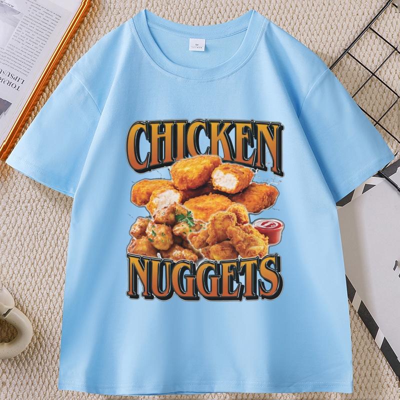 Chicken Nugget Vintage Graphic Women TShirt Funny Nuggets Meme T Shirt Retro Comfortable 90s Graphic Trendy Tee Streetwear Tops