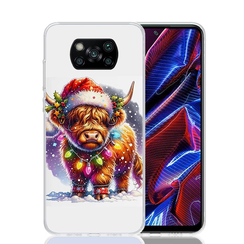 Cute Highland Cow Phone Case For Xiaomi Poco X7 X6 X5 Pro F7 Ultra Redmi 15C 15 13 13C 12 12C 10 10A 10C 9 9A 9C 9T Cover Poco X