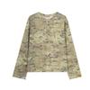 Magic Bear Vintage Camo Long Sleeve T-Shirt Waffle Knit Casual Top Retro Campus Tee