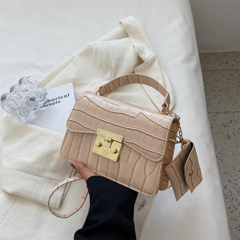 

Wholesale Trendy Alligator Texture Handbag 2022 New Street Style Coin Purse Fashion Accessory Shoulder Crossbody Bag хакі