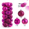 Hot 24Pcs 3/4/6cm Christmas Tree Balls Multicolor Xmas Ball Decorations Glitter Christmas Baubles Ornament Ball Party Home Decor