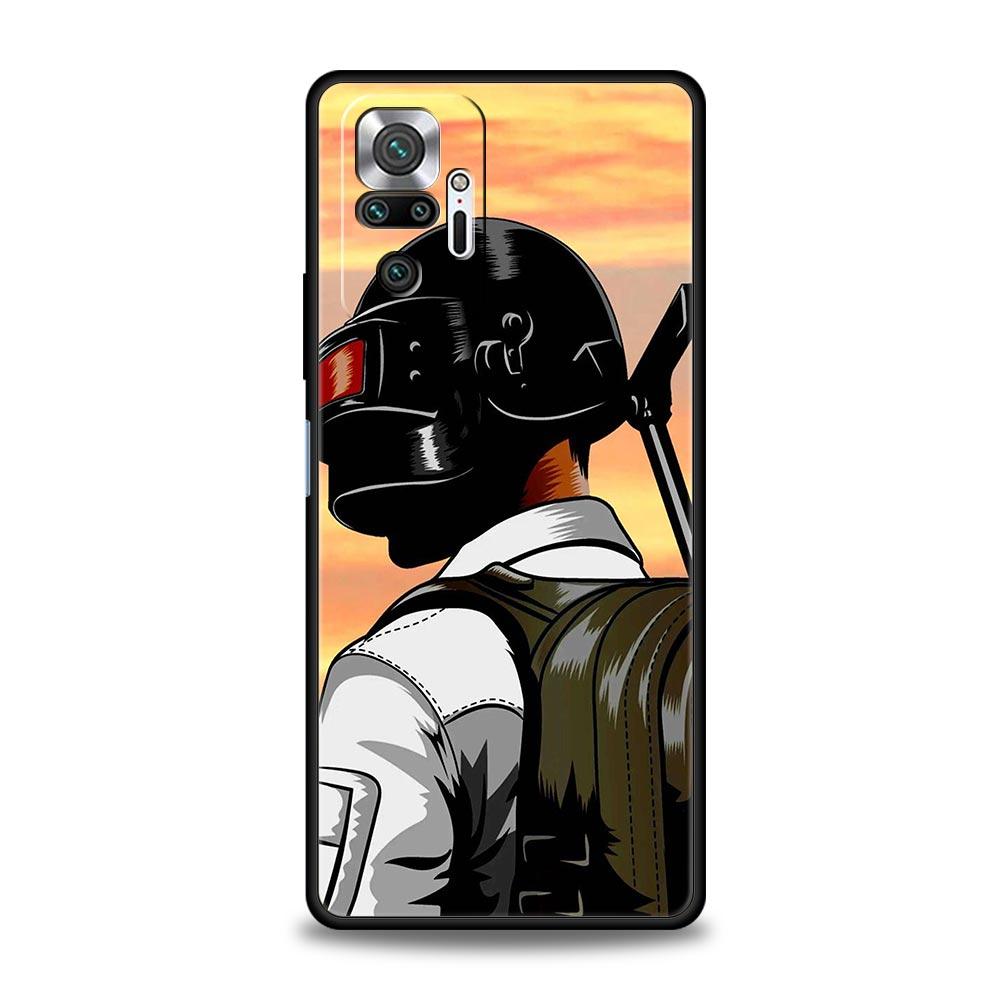 PUBG Game Phone Case For Xiaomi Redmi Note 14 13 5G 10 11 12 Pro Plus 4G 14C 13C 12C 10C Black Cover