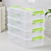 Stackable Storage Box Desktop Toy Blocks Organizer Box with Lid Storage Organizer Box for Bedroom