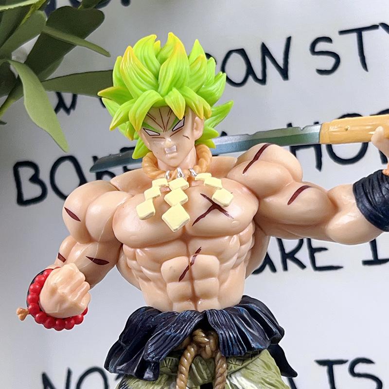 Dragon Ball ZLK Samurai Son Goku Broly Super Saiyan PVC Action Figures Anime Figure Model Toys Collection Doll Ornaments Gift