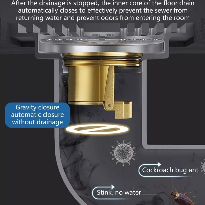 Practical Sturdy Stainless Steel Floor Drain Set with Strong Filtration Bathroom Accessory for Household Daily Use