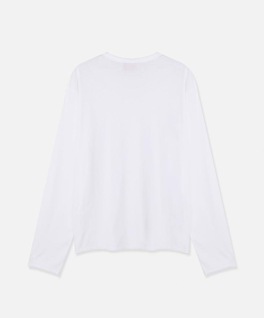 PSSHOPPER Layered Inner Cropped Long Sleeve T-Shirt [White]
