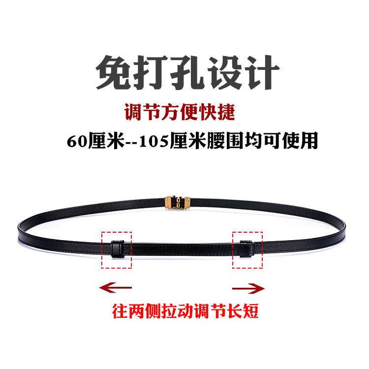 Simple Women'S Thin Belt Leather Decorative Suit Belt With Skirt Shirt Waist Chain