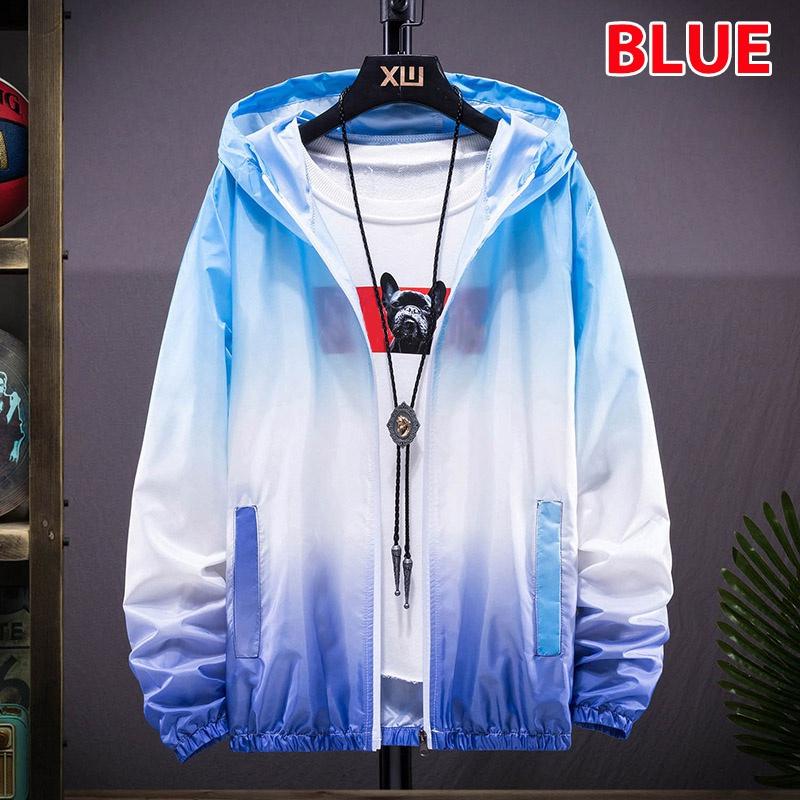 Unisex UV Protect Waterproof Windbreaker Zipper Jacket Hoodie Outwear Coat(Size:XXS-7XL)