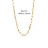 Collana geometrica a catena rotonda a maglia snake con perline in acciaio inossidabile placcato oro 18 carati per donna