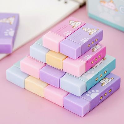 1 Piece Cute Kawaii Creative Macarons Eraser Rubber Stationery School Supplies Novelty Lovely Eraser
