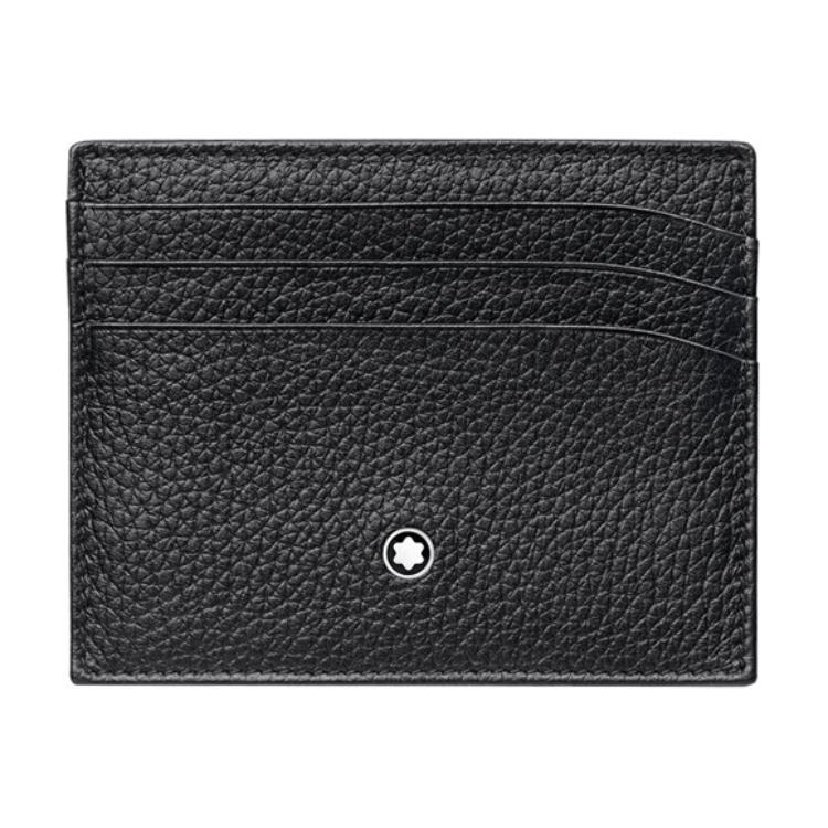 Montblanc Meisterstück Series Grain Leather Card Holder Men Accessories Black 113309 Basic Set (Bag+Dust Bag)
