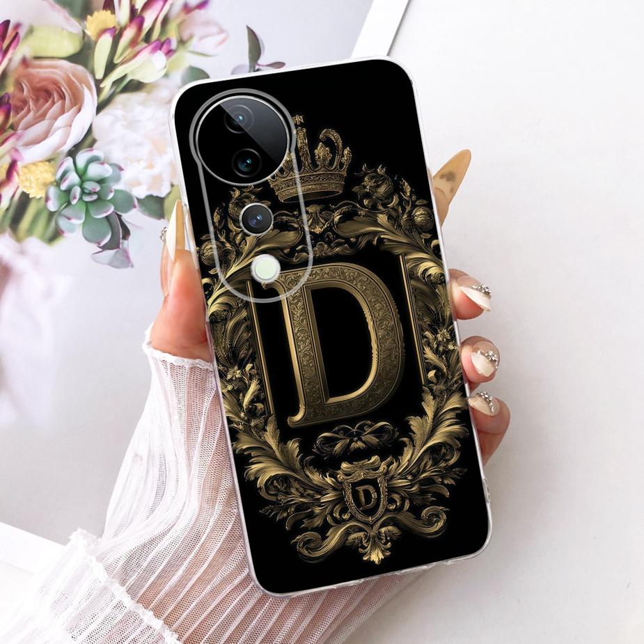 For Vivo V40 Pro Case V2347 Luxury Crown Letters Cover Soft Slim Phone Case For Vivo V40e V 40 Pro VivoV40 E V2403 Fundas Bumper