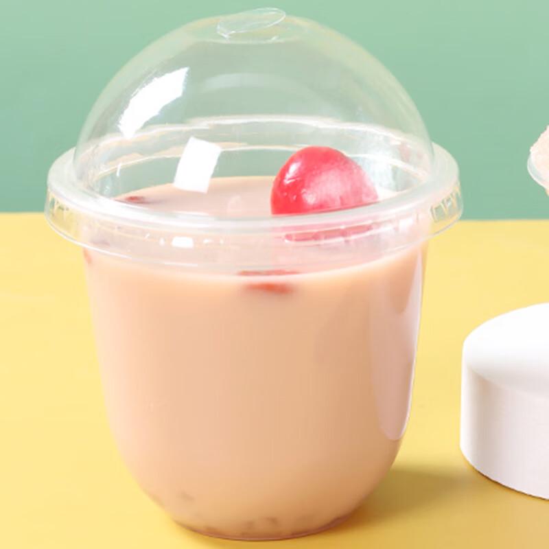 Pabei 360ml U-Shaped Disposable Cups with Utensils