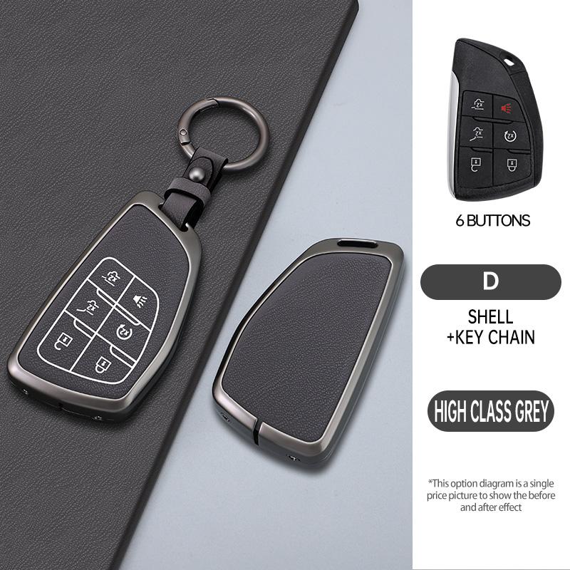 3/4/5/6 Buttons Auto Key Fob Cover Case Fit For Chevrolet Tahoe Suburban Fit For Gmc Yukon Fit For Buick Envision S Plus Avenir Metal Housing