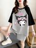 Plus Size Women's Loose Short Sleeve Cartoon T-Shirt - Korean Style Summer Top
