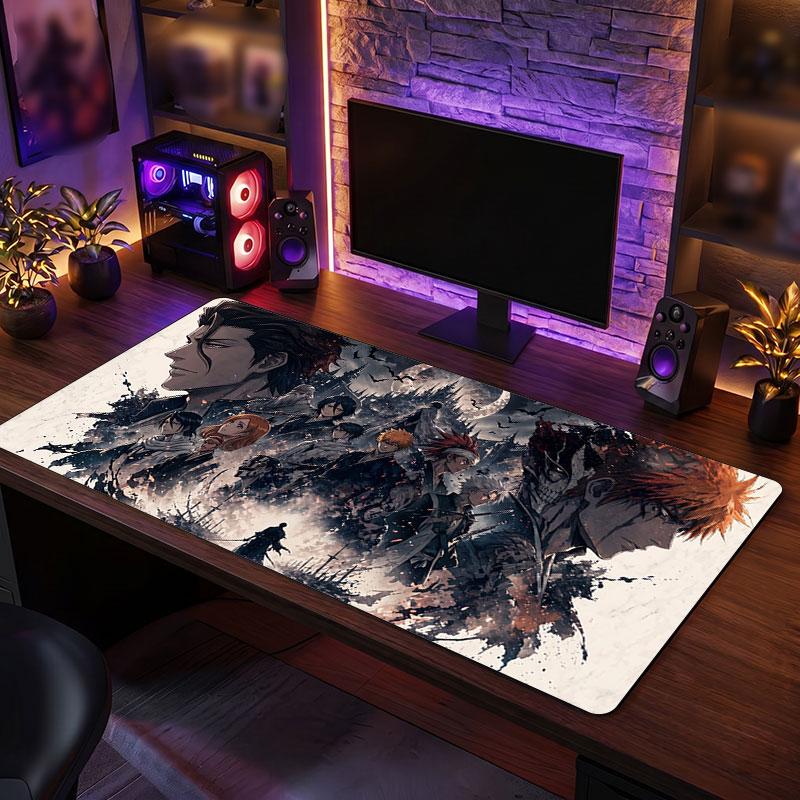 Big Mouse PadBleach anime Extended Soft Desk Mat Gaming Office Computer Table Decor Mat
