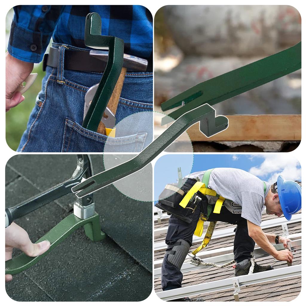 Shingle Removal Tool Nail Puller Stapler Remover Heavy Duty Nail Remover Shingle Pry Bar for Roofers