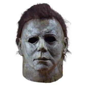 Latex Full Head Horror Mask Moonlit Pale Slasher Realistic Gore Effect For Halloween Party Haunted House Cosplay For Adults