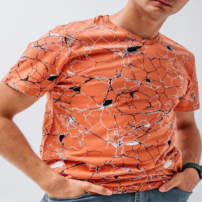 

Мужская футболка с круглым вырезом и короткими рукавами, модная повседневная одежда 6XL