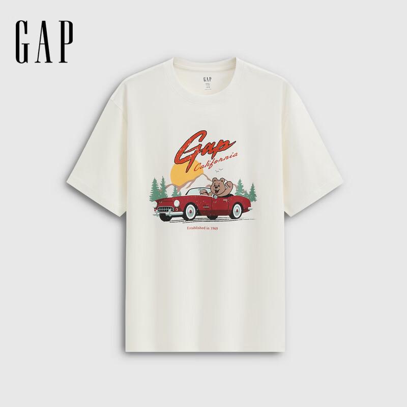 GAP Unisex Logo Print Loose Short Sleeve T-Shirt 165/84A
