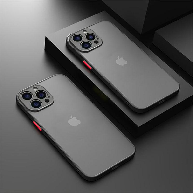 Shockproof Armor Phone Case For iPhone 16 15 14 13 12 11 Pro Max Mini XR XS 16 Plus Mini 16e Luxury Silicone Bumper Matte Cover