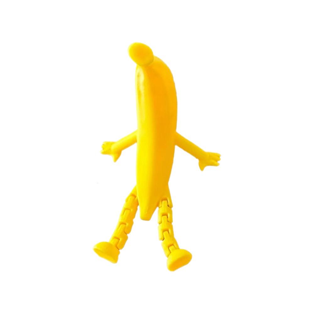 1PC 3D Printed Naughty Banana, Refuse Anxiety, Banana-free Desktop Ornament Gift, Movable Joints, Minions