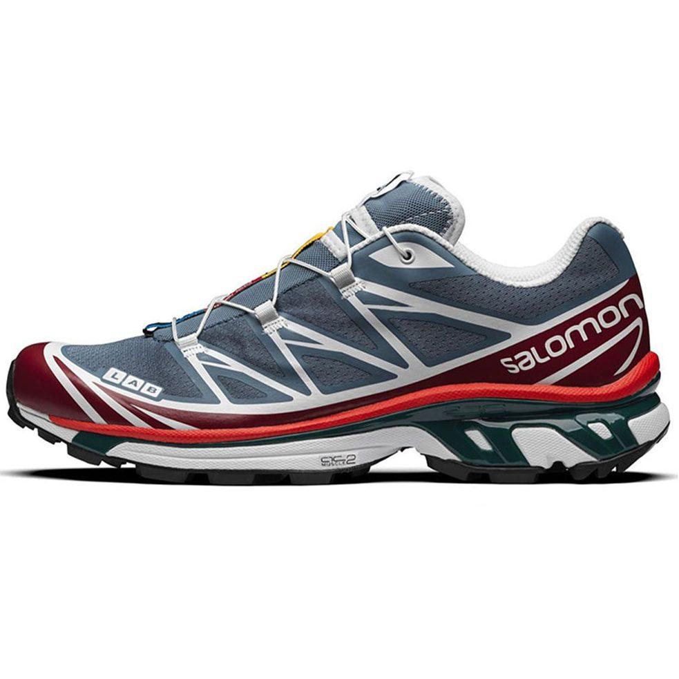 SALOMON XT 6 Fabric Low Top Outdoor Shoes Unisex Blue Red L41317100