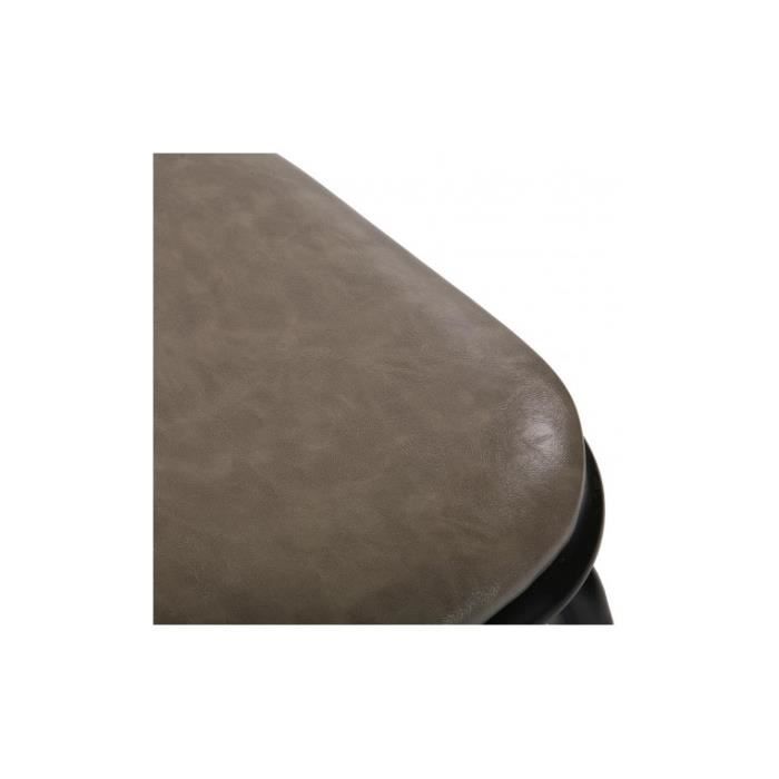 Tabouret - VERSA - LOFT - Gris - Métal - Style Industriel