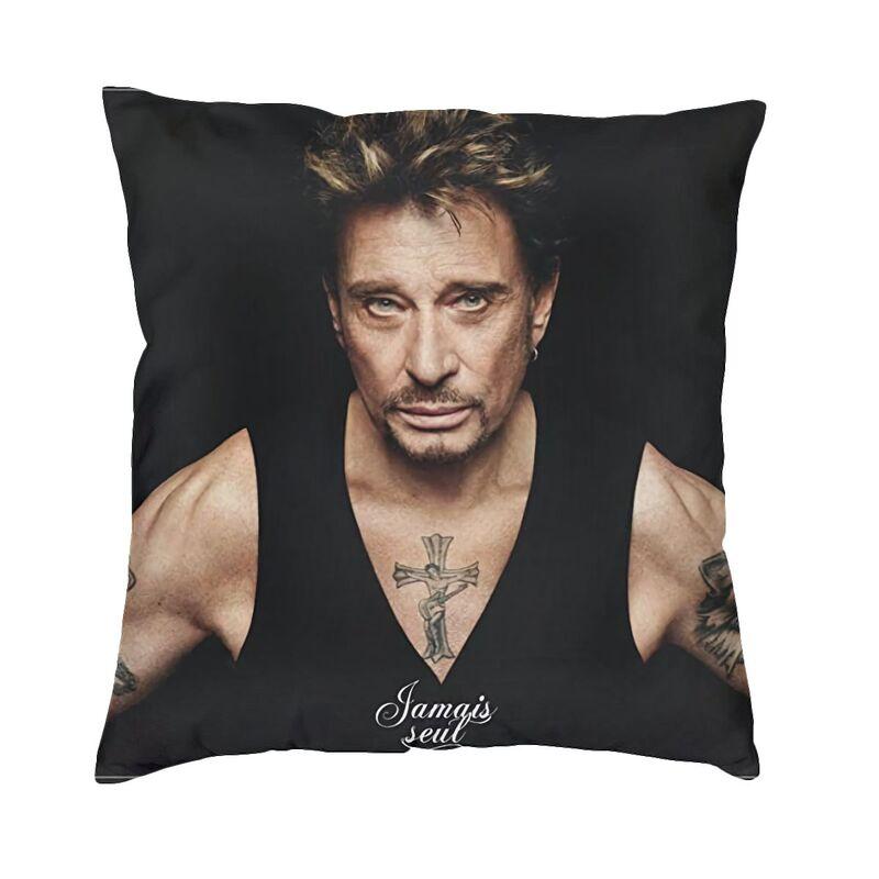 Fashion Johnny Hallyday Cushion Cover X Soft Singer French France Pillow Case for Car Square Pillowcase Home Decorative