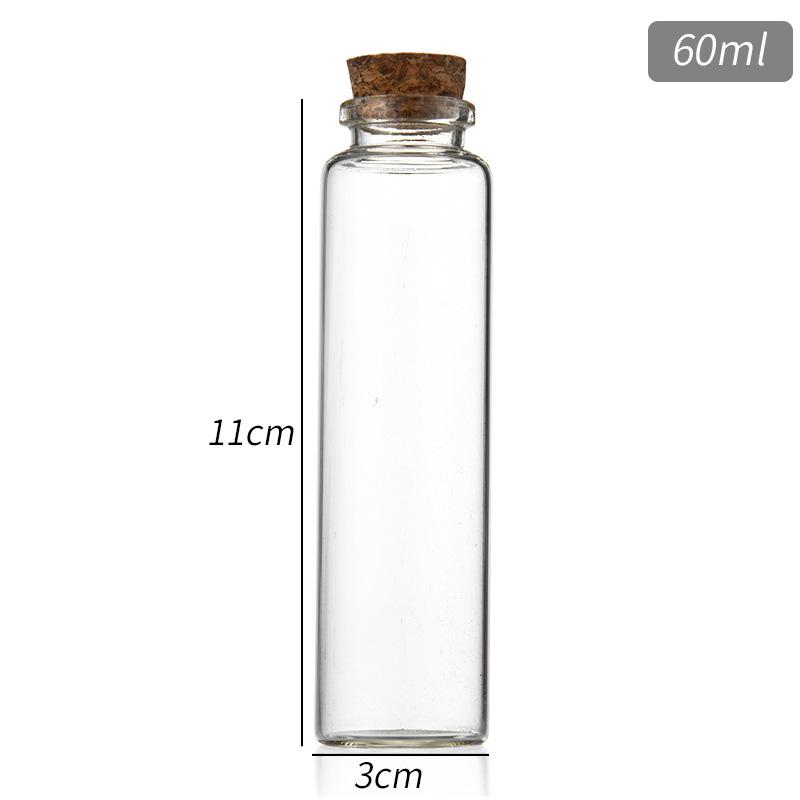 30mm Bayonet Cork Glass Wishing and Message Bottle for Agarwood Tea or Reagents