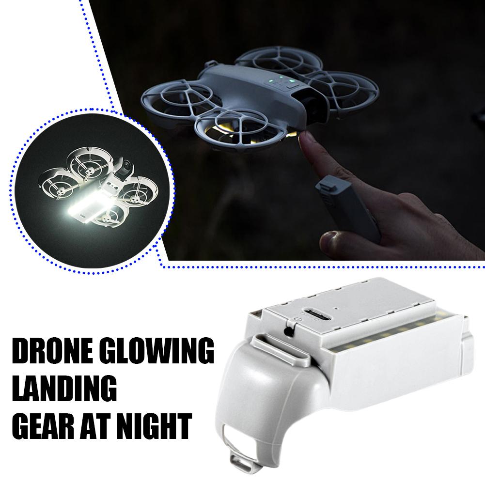Para trem de pouso de drone DJI NEO Luz noturna Tripé luminoso Design de encaixe Bateria embutida Lâmpada recarregável para Dji Neo