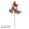 1Pc Christmas Decoration White Snow Red Berries Stems Artificial Bouquet Xmas Tree Ornament Home Decor New Year 2025 Accessories