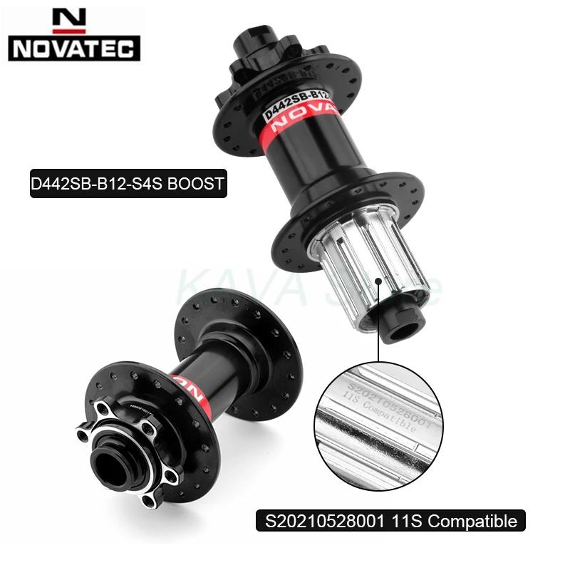 Novatec Bicycle Hub D041SB-15 D442SB-X12 Mountain Bike Cube 32 Holes Micro Spline Mtb Freehub 8 9 10 11 12 Speed for Disc