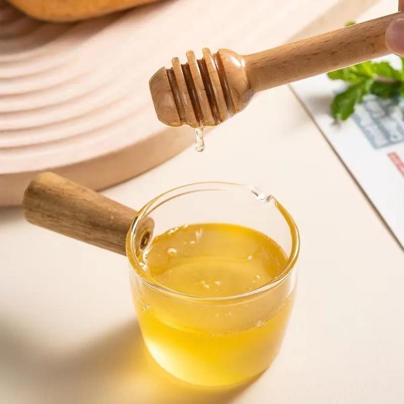 Practical Long Handle Wood Honey Spoon Mixing Stick Dipper For Jar Coffee Milk Tea Supplies Kitchen Tool 8/10/15CM