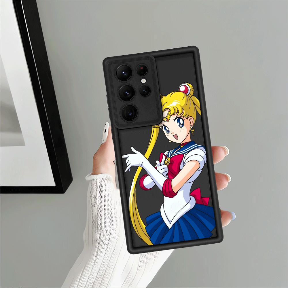 

Cartoon Sailor Moon Phone Case for Samsung Galaxy S22 S24 Plus S21 S25 Ultra S20FE S25 Edge S23 FE S24Ultra Soft Shell Galaxy S24 FE
