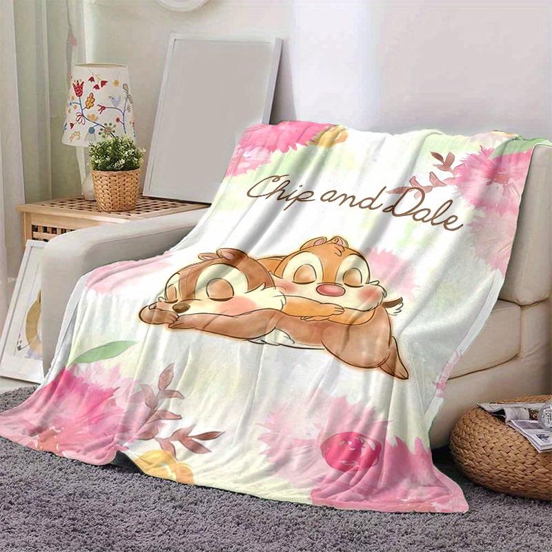 

1pc. Cute Chip and Dale Cartoon Blanket, Seasonal Universal, Home Decoration, Throw, Plush Blanket, Soft Flannel Throw Blanket, Versatile & 100x150cm