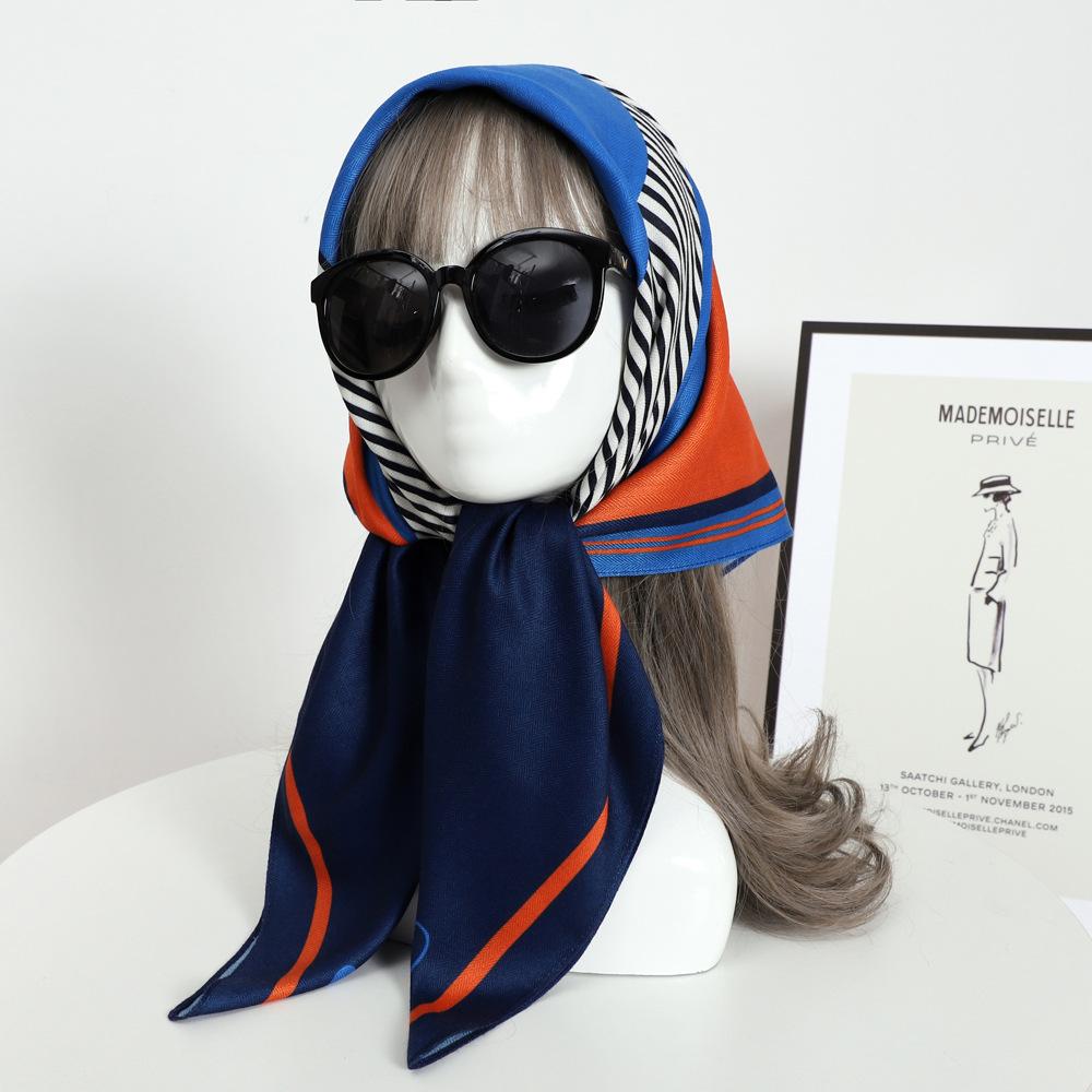 Wiosenno-letni satynowy długi szalik dla kobiet, szal z filtrem przeciwsłonecznym, modna scena piękna, satynowy długi szalik, uniwersalny szalik podróżny